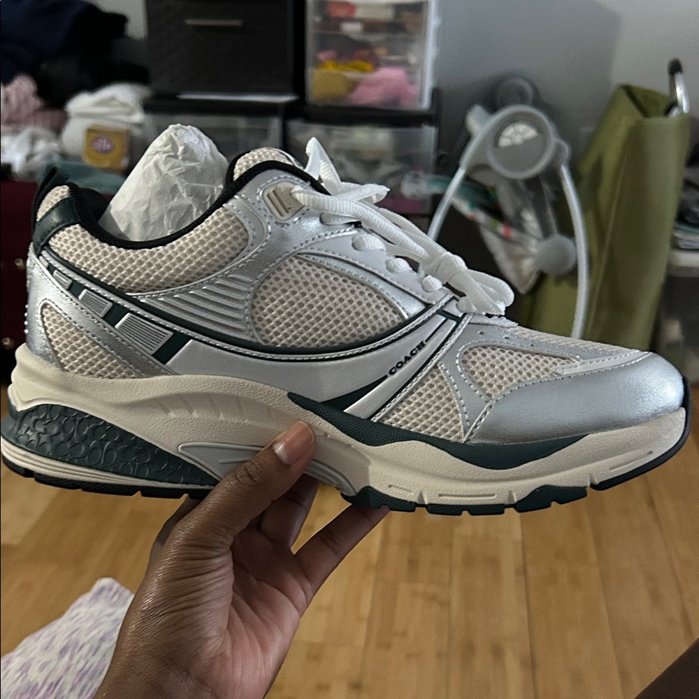 COLMAR White and Teal Sneakers